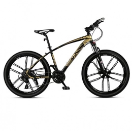 DGAGD Mountain Bike DGAGD 24-inch mountain bike male and female adult ultralight racing light bicycle ten-cutter wheel-black gold_21 speed
