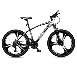 DGAGD Mountain Bike DGAGD 24 inch mountain bike male and female adult ultralight racing light bicycle tri-cutter-Black and white_24 speed