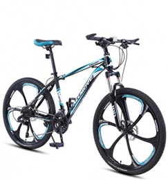 DGAGD Mountain Bike DGAGD 24 inch mountain bike male and female adult variable speed racing ultra-light bicycle six cutter wheels-Black blue_30 speed