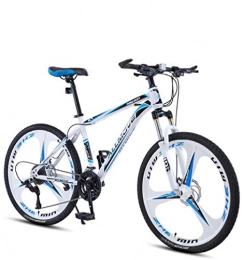 DGAGD Mountain Bike DGAGD 24 inch mountain bike male and female adult variable speed racing ultra-light bicycle three-knife wheel-White blue_24 speed