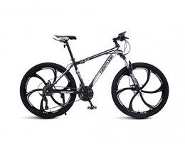DGAGD Mountain Bike DGAGD 24-inch mountain bike variable speed light bicycle six-cutter wheel-Black and white_21 speed