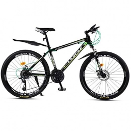 DGAGD Mountain Bike DGAGD 24 inch mountain bike variable speed male and female spokes wheel bicycle-dark green_21 speed