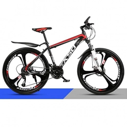 DGAGD Mountain Bike DGAGD 26 inch mountain bike adult men and women variable speed light road racing three-knife wheel No. 1-Black red_24 speed