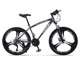 DGAGD Mountain Bike DGAGD 26 inch mountain bike adult tri-pitch one-wheel variable speed dual-disc bicycle-Black gray_24 speed