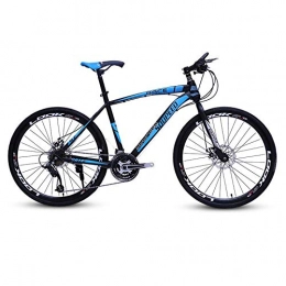 DGAGD Mountain Bike DGAGD 26 inch mountain bike bicycle adult lightweight road speed bicycle with 40 cutter wheels-Black blue_24 speed