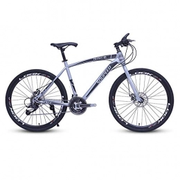 DGAGD Mountain Bike DGAGD 26 inch mountain bike bicycle adult lightweight road speed bicycle with 40 cutter wheels-silver gray_30 speed