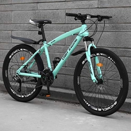 DGAGD Mountain Bike DGAGD 26 inch mountain bike bicycle adult one wheel variable speed 40 knife wheel bicycle-Light blue_27 speed