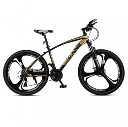 DGAGD Mountain Bike DGAGD 26 inch mountain bike male and female adult super light bicycle spoke three-knife wheel No. 2-black gold_30 speed