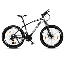 DGAGD Mountain Bike DGAGD 26 inch mountain bike male and female adult ultralight racing light bicycle spoke wheel-Black and white_27 speed