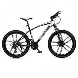 DGAGD Mountain Bike DGAGD 26 inch mountain bike male and female adult ultralight racing light bicycle ten-cutter wheel-Black and white_24 speed