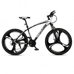 DGAGD Mountain Bike DGAGD 26 inch mountain bike male and female adult ultralight racing light bicycle tri-cutter No. 1-Black and white_24 speed