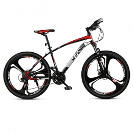 DGAGD Mountain Bike DGAGD 26 inch mountain bike male and female adult ultralight racing light bicycle tri-cutter No. 1-Black red_27 speed
