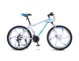 DGAGD Mountain Bike DGAGD 26 inch mountain bike variable speed light bicycle six cutter wheels-White blue_21 speed
