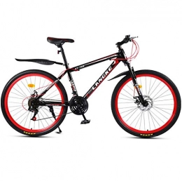 DGAGD Mountain Bike DGAGD 26 inch mountain bike with variable speed spoke wheel for men and women-Black red_21 speed