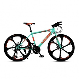 DLC Bike DLC Mountain Bike, Hard-Tail Mountain Bicycle, Dual Disc Brake and Front Suspension Fork, 26Inch Mag Wheels, Green, 21-Speed