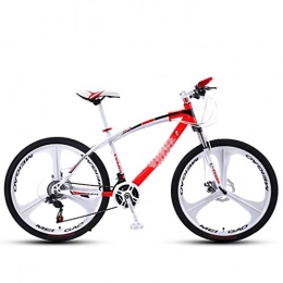 DLT Mountain Bike DLT 24-Speed 26-inch Men's And Women's Road Bicycles 300 Lb. Load Limit, High Tensile Steel 3 Shock Suspension Mountain Bikes, Fork Rear Suspension Anti-Slip (Color : Red)