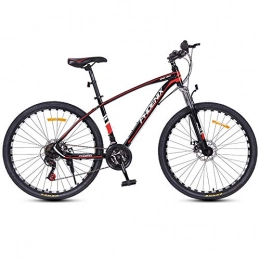 DMLGQ Mountain Bike Disc Brakes Mountain Bicycle 26 inches 24 speed Black red High-carbon steel