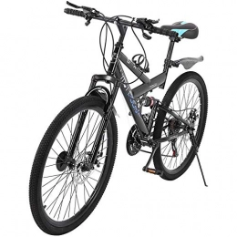 DNNAL Mountain Bike DNNAL Adult Mountain Bikes, 26 Inch High Carbon Steel Mountain Trail Bike Full Suspension Frame Bicycles 21 Speed Mountain Bicycle