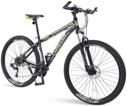 dtkmkj Mens Mountain Bikes, 33-Speed Hardtail Mountain Bike, Dual Disc Brake Aluminum Frame, with Front Suspension,Green,29 Inch