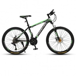 NLRHH Bike Dual Disc Brake Bicycle, 26 Inch All Terrain Mountain Bike, 21-Speed Drivetrain, High Carbon Steel Frame, for Mens Women, Multiple Choices peng (Color : Black green)