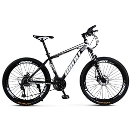 DULPLAY Bike DULPLAY Adult Mountain Bike, High-carbon Steel Mountain Bicycle With Front Suspension, Lightweight Dual Disc Brake Mountain Bikes Black 26", 21-speed