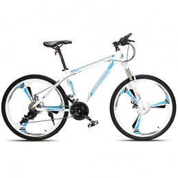 DXIUMZHP Mountain Bike DXIUMZHP Dual Suspension Off-road Mountain Bikes, Outdoor Road Bikes, Shock Absorption For Daily Commuting, 24-speed, 3 Cutter Wheels, MTB With 24 / 26 Inch Wheels (Color : Blue, Size : 24 inches)