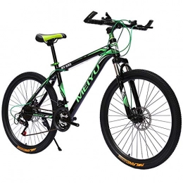 EAHKGmh Mountain Bike EAHKGmh 26 Inch Men Mountain Bikes High-carbon Steel Front Suspension Mountain Bike Shock-absorbing Road Bicycle for Men Women (Color : Green, Size : 26 inch 21 speed)
