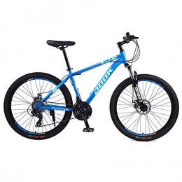 EAHKGmh Bike EAHKGmh 26 inch Mountain Bike High Carbon Steel Mountain Trail Bikes 24-Speed Bicycle Suspension Dual Disc Brakes Bicycles (Color : Blue)