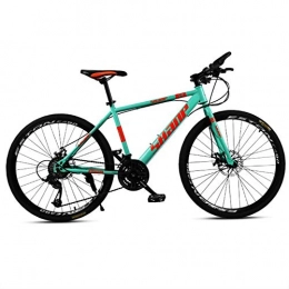 EAHKGmh Bike EAHKGmh 26 inch Wheels Adult Mountain Bike Carbon Steel Mountain Bikes Speed Bicycle Full Suspension Dual Disc Brakes Mountain Bicycle (Color : Green, Size : 27 speed)