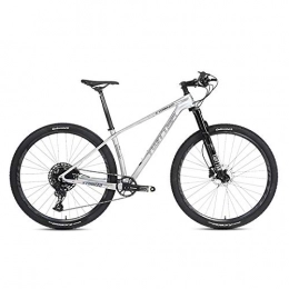 Edman Bike Edman Mountain bike, carbon fiber frame, 12-speed, dual disc brakes, off-road cycling, adult bicycle mountain bike-Silver_29 inch * 15 inch
