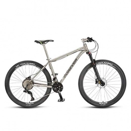 Edman Mountain Bike Edman Mountain bike, titanium alloy frame, lightweight, 36-speed, suspension fork lock, anti-skid tires-Silver_27.5 inches