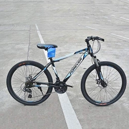 EMPTY Mountain Bike EMPTY Men Women Hardtail Mountain Bike 24'' 26'' Wheels Carbon Steel Frame 24 Speed Double disc brake, Blue, 26 inches (Color : Blue, Size : 26 inches)