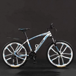 ETWJ Bike ETWJ 26 Inch Variable Speed Mountain Bikes, Hard Tail Mountain Bicycle, Lightweight Bicycle with Adjustable Seat, Double Disc Brake (Color : White Blue, Size : 27 Speed)