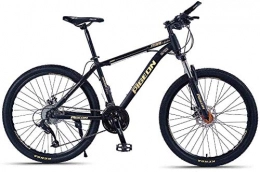 ETWJ Bike ETWJ Mountain Bikes for Adult 26 Inch, High-carbon Steel Frame Hardtail, Front Suspension Mens Bicycle, All Terrain Mountain Bike (Color : Gold, Size : 24 Speed)