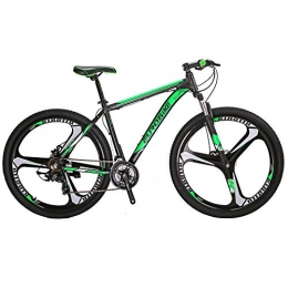 EUROBIKE Bike Eurobike Bikes EURX9 29 Inches 3-Spoke Wheels Aluminum Frame Mountain Bike 21 Speed Dual Disc Brake Bicycle Black Green