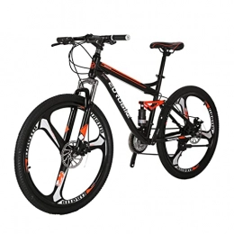 EUROBIKE Mountain Bike Eurobike JMC S7 Mountain Bike 27.5 Inches 3 Spokes Wheels Dual Suspension MTB Bicycle