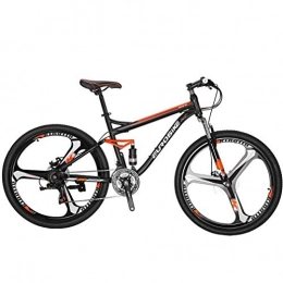 EUROBIKE Mountain Bike Eurobike Mountain Bike 27.5inch Adult Men and Women Full Suspension 17 inch Frame Bicycle S7 (mag)