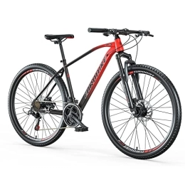 EUROBIKE Mountain Bike Eurobike Mountain Bike HYX3, Mens Mountain Bike 29 inch, Front Suspension Bikes for Men, 21 Speed Adult Bikes, Disc Brakes Bicycle (Blackred-Eurobike X3)