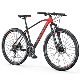 EUROBIKE Mountain Bike Eurobike X3 Mountain Bike, 21 Speed Hardtail Mountain Bikes for Unisex Adults, Disc Brake Mountain Bicycle, 29" Inch MTB Bicycle (Blackred X3-Eurobike)