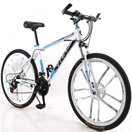 F-JWZS Bike F-JWZS Unisex 21 Speed Mountain Bike, 26 Inch 10-Spoke Wheels, with Suspension Forks and Disc Brake, for Student, Child, Adult Commuter City, Blue