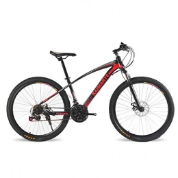 F-JWZS Mountain Bike F-JWZS Unisex Hardtail Mountain Bike, 24 Inch with Suspension Forks and Disc Brake, 21 / 24 / 27 Speed - for Student, Child, Adult, Red, 24Speed