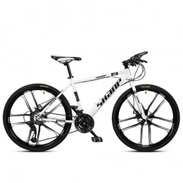 FANG Bike FANG 26 Inch Mountain Bikes, Men's Dual Disc Brake Hardtail Mountain Bike, Bicycle Adjustable Seat, High-carbon Steel Frame, 30 Speed, Yellow 6 Spoke