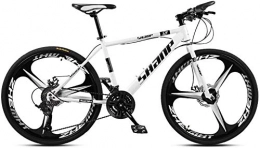 FANLIU Bike FANLIU 26 Inch Mountain Bikes, Men's Dual Disc Brake Hardtail Mountain Bike, Bicycle Adjustable Seat, High-carbon Steel Frame (Color : 30 Speed, Size : Blue 10 Spoke)