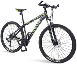 FANLIU Bike FANLIU Mens Mountain Bikes, 33-Speed Hardtail Mountain Bike, Dual Disc Brake Aluminum Frame, Mountain Bicycle with Front Suspension (Color : Green, Size : 29 Inch)