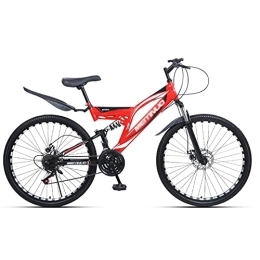 FETION Mountain Bike FETION Children's bicycle Adults Mountain Bike Full Suspension 27 Speed Shifting Dual Disc Brake Road Bicycle Mountain for Men and Women / 8562 (Color : Style1, Size : 26inch24 speed)
