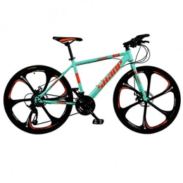 FFF-HAT Mountain Bike FFF-HAT 26 24-Speed / 30-Speed Youth and Adult Road Cross-country Commuter Bike, High Carbon Steel Frame Off-road Mountain Bike, Six-blade Version of Dual Disc Brake Bicycle