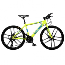FFF-HAT Mountain Bike FFF-HAT One-wheel Ten-blade Dual Disc Brake Bicycle, 26-Inch Mountain Off-road Bicycle, Thickened Wall Tube, Strong Load, 24 Speed / 30 Speed Optional, Suitable For Adults Younger Than 140CM Tall