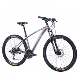 FHKBK Bike FHKBK Hardtail Mountain Bikes 27 Speed, 27.5 Inch Mountain Trail Bike for Men or Women, Adults All Terrain Commuter Bicycle, Adjustable Seat & Hydraulic disc brake, Fog Gradient Color, B