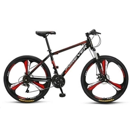 FOGUO Bike FOGUO 26 Inch Mens Fat Tire Mountain Bike, Anti-stab No Noise Beach Snow Bikes, Double Disc Brake Bicycle, Lightweight High-Carbon Steel Frame, 24 Speed, Red