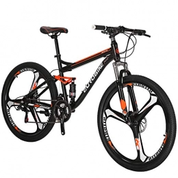 EUROBIKE Bike Full Suspension Mountain Bikes 27.5 Inches Wheel for Adult 21 Speed Dual Disc Brakes Men Bike Bicycle (Wheel 2)